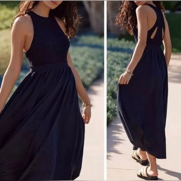 white christmas dresses Anthropologie Black Slip Mini Dress – White Chocolate Couture main image 1